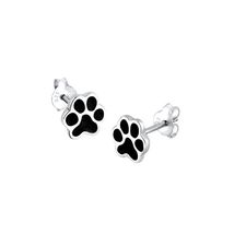 Elli Women 925 Sterling Silver Paw Earrings with Enamel 0304290411  - $72.00