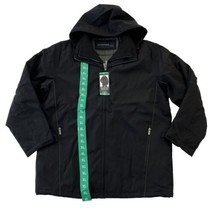 Weatherproof Men Jacket Parka Full Zip Hooded Wind Water Tech Black XL - £23.48 GBP