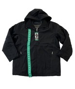 Weatherproof Men Jacket Parka Full Zip Hooded Wind Water Tech Black XL - £23.40 GBP