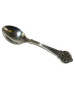 Sterling Silver Tea Spoon 76 - Round Flower on Handle - 23 grams - $495.14 MXN