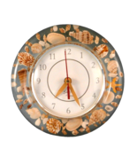 SANDS OF TIME 8&quot; SEASHELL ROUND LOVELY WALL CLOCK LARGE HANDS &amp; ARIEL NU... - £18.15 GBP