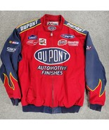 Vtg Chase DuPont Racing Nascar Jacket Men L Red Jeff Gordon Flames Embro... - £148.11 GBP