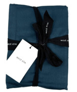 West Elm Euro Pillow Sham Cotton Sateen Square 26x26 Regal Blue Teal Rev... - $23.00