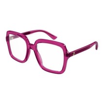 GUCCI GG1318O 003 Transparent Fuchsia 55mm Eyeglasses New Authentic - £164.50 GBP