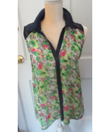 VERY J Multicolor High Low Sheer Sleeveless Blouse size L - $6.99