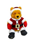Disney Store Pooh Holiday Santa Plush Toy 1999 Christmas - $26.14 CAD