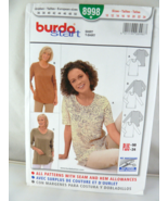 Burda 8998 T-Shirt Pattern Size 10-12-14-16-18-20-22-24 New Uncut - $8.82 CAD