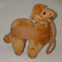 Camel Plush One Hump 9&quot; Stuffed Animal Toy Brown Halter - £12.06 GBP
