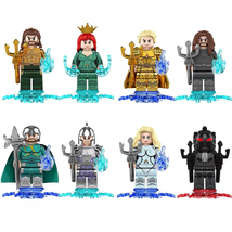 8Pcs DC Superhero Aquaman Minifigure Mera King Om Queen Atlanta Mini Blo... - $22.00