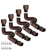 4 PK Rain Gutter Flexible Downspout 21-66&quot; Extensions Extender Rain Wate... - $52.96