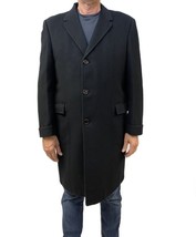 Men’s VTG Cashmere Overcoat Black 24K The Hub  EUC Einiger Mens  LARGE - $222.75
