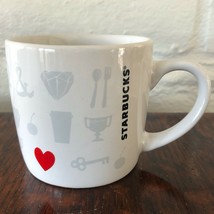 Starbucks Original Valentine Heart Key Diamond Mug Cup 7.8 oz - £11.67 GBP