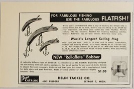 1951 Print Ad Helin Flatfish Fishing Lures Rollaflote Bobbers Detroit,Michigan - £7.15 GBP
