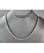 Womens Mens Vintage Estate Sterling Silver Italian Rope Necklace, 14.2g ... - €68,46 EUR