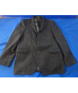 2 BUTTON DESIGNER RALPH LAUREN SPRING BLACK CHECKERED SUIT JACKET COAT 42R - $36.42