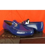 Gucci 1953 Special Edition Horsebit Royale Blue Smooth Leather Loafers MEN’S 12 - $1,381.05