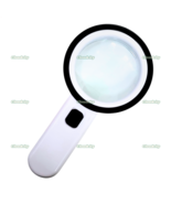 30X Jumbo Handheld Magnifying Glass w/ 12 Bright LED Light Illuminated M... - $41.14 CAD