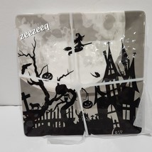 Halloween Haunted House Witch Grave Yard Melmaine Salad Plates Set of 4 - $461.15 MXN