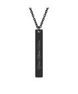 Personalized Vertical Bar Necklace, Engraved Jewelry, Name Necklace, Cus... - $416.43 MXN