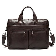 Messenger Bag Men Leather Totes Shoulder Laptop Bag Man Briefcase Handbags - £73.35 GBP