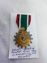Saudi Arabia Medal &amp; Ribbon For Liberation of Kuwait Military Op Desert ... - £23.55 GBP