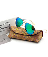 Top Brand Name Aviator Sunglasses Retro 3025 Metal Iridium Glass Green M... - $19.99