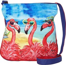 Paul Brent Sun &#39;n&#39; Sand Flamingo Friends with Sunglasses Crossbody Bag PB9132 - £26.03 GBP