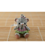 Crossfor Teddy Bear Multi-Colored Crystal Necklace Girl Teddy-04Multi Japan - £63.58 GBP
