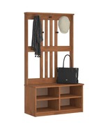 vidaXL Hall Tree Acacia wood finish Solid pine wood, engineered wood - $5,286.94 MXN