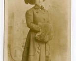 Hazel Dell Perry Real Photo Postcard Plano Illinois 1909 Fancy Coat Hat ... - $17.82