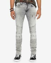 Buffalo David Bitton Mens Max-x Skinny-Fit Stretch Moto Jeans, 36X32 - £44.17 GBP