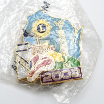 2002 Lions Club Wisconsin State Map Fraternal Enamel Member Pin Collectible VTG - $13.99