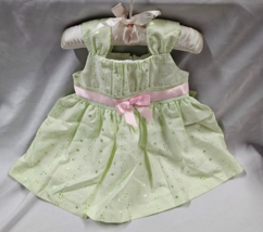 Baby Girl Dress Clothes Sundress 12 m Bonnie Baby Green Eyelet Lace East... - $13.86
