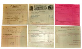 6 1901 DETROIT MI Billhead Document Receipts Dye Stuffs Machinists Insur... - $15.99