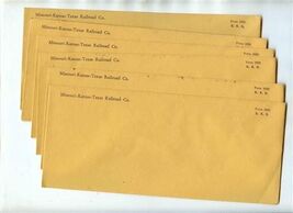 6 Missouri Kansas Texas Railroad Manila Mailing Envelopes - $17.82