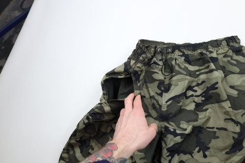 Vintage 90s Mens Size XL Distressed Wide Leg Convertible Cargo Pants Camouflage Item image 11