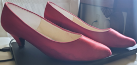 Women&#39;s Peacock&#39;s High Heel Shoes Red 11B Fancy Work Church Wedding U.S.... - $183.98 MXN