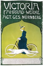 Decor Poster.Home design.Room decoration.Lady rides a bicycle.Greyhound dog.6983 - £14.33 GBP+