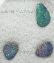Natural Doublet Opal Freeform Smooth Play of Colors VS Clarity Australian Opal L - £45.00 GBP