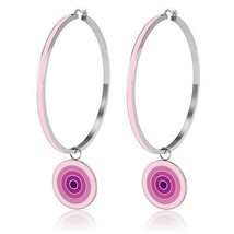 TK271 - High polished (no plating) Stainless Steel Earrings with No Stone - $26.49