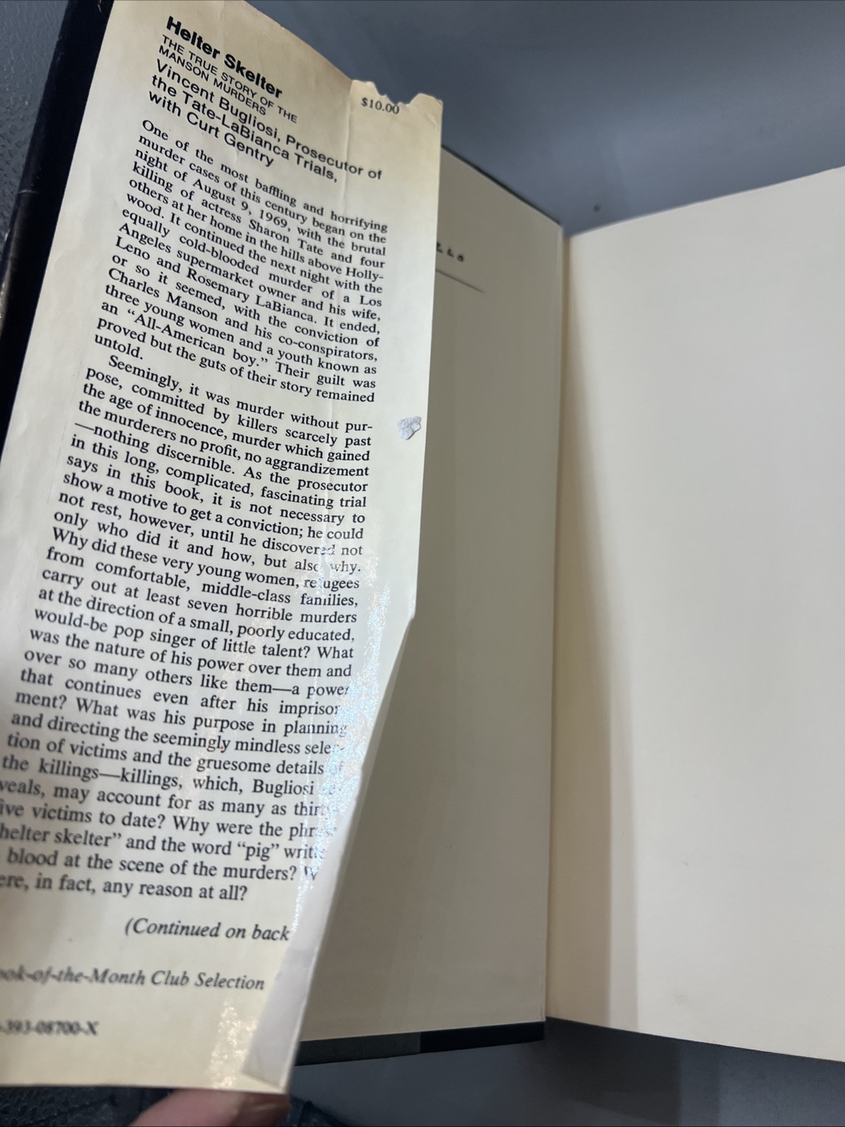 Helter Skelter Vincent Bugliosi 1974 1st Edition, 4th Print, HC/DJ  Char Manson Item image 6