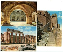 3 Postcards Greece Rhodes Acropolis of Lindo Museum Unposted - $5.00