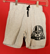 NEW Spotted Zebra Boy&#39;s Star Wars Darth Vader Knit Jersey Gray Shorts XS 4-5 - £6.85 GBP