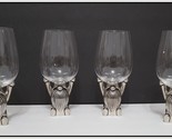 NEW Pottery Barn Set of 4 Christmas Gnome Wine Glasses 14.5 oz - £173.82 GBP