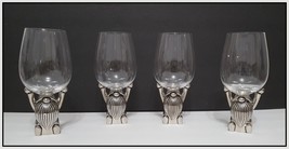 NEW Pottery Barn Set of 4 Christmas Gnome Wine Glasses 14.5 oz - £175.81 GBP