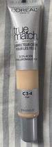 L&#39;oreal True Match Eye Cream Concealer New In Package C3-4 Light Clair - £7.78 GBP