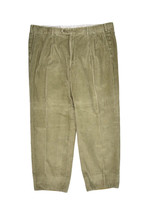 Brioni Corduroy Trousers Mens 40x28 Olive Pants Heavyweight Cotton Made ... - £55.71 GBP