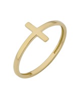 10k Yellow, White or Rose Gold Cross Ring - £293.08 GBP