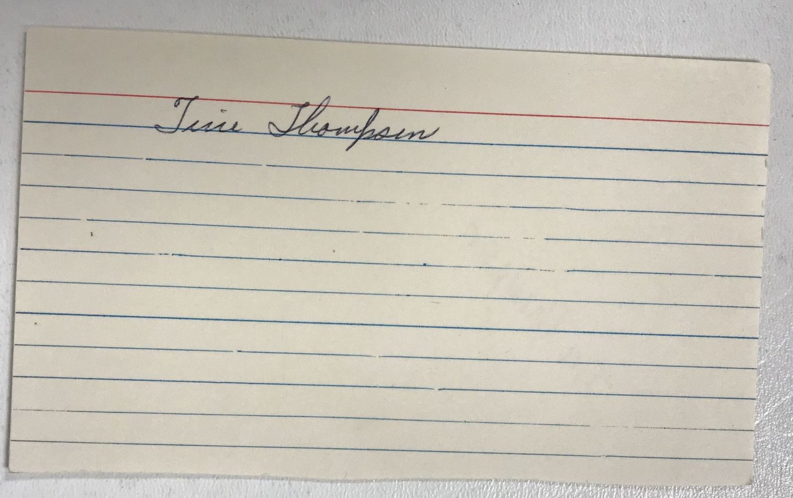 Tim Thompson (d. 2021) Signed Autographed 4x6 Index Card - Baseball - $15.00