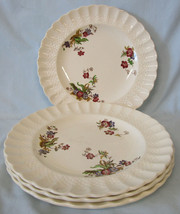 Spode Wicker Dale Luncheon Plate 8 3/4&quot;, Set of 4, Older Back Stamp - £22.37 GBP